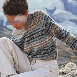J CREW Fair Isle Sweater Size Small (Men's Sizing)